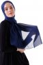 Hadise - Marineblå Chiffon Hijab