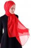 Hadise - Bringebærrød Chiffon Hijab