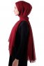 Hadise - Mørk Bordeaux Chiffon Hijab