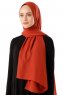 Hadise - Mursteinsrød Chiffon Hijab