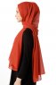 Hadise - Mursteinsrød Chiffon Hijab