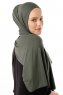 Neylan - Mørk Khaki Basic Jersey Hijab