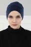 Stella - Marineblå Bomull Turban
