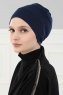 Stella - Marineblå Bomull Turban