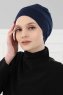 Stella - Marineblå Bomull Turban