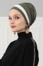 Elsa - Khaki & Creme Bomull Turban
