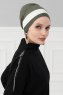 Elsa - Khaki & Creme Bomull Turban