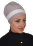 Elsa - Taupe & Creme Bomull Turban