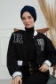 Laura - Marineblå Bomull Turban