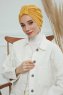 Laura - Sennepsgul Bomull Turban