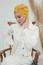 Laura - Sennepsgul Bomull Turban