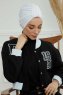 Laura - Hvit Bomull Turban