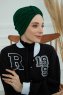 Laura - Mørk Grønn Bomull Turban