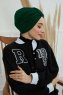 Laura - Mørk Grønn Bomull Turban