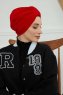 Laura - Rød Bomull Turban
