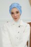 Laura - Sky Blue Bomull Turban