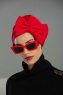 Julia - Rød Bomull Turban - Ayse Turban