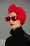 Julia - Rød Bomull Turban - Ayse Turban