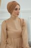 Wilma - Lysebrun Bomull Turban