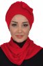 Bianca - Rød Bomull Turban