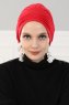 Linda - Rød Bomull Turban - Ayse Turban
