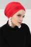 Linda - Rød Bomull Turban - Ayse Turban