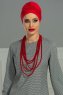 Molly - Rød Lace Bomull Turban