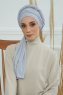 Rebecca - Lysegrå Bomull Turban