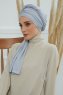 Rebecca - Lysegrå Bomull Turban