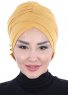 Elisabeth - Sennepsgul Bomull Turban