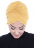 Elisabeth - Sennepsgul Bomull Turban