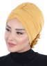Elisabeth - Sennepsgul Bomull Turban