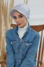 Sandra - Lysegrå Bomull Turban