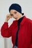 Ellie - Marineblå Bomull Turban