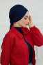 Ellie - Marineblå Bomull Turban