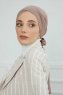 Ellie - Taupe Bomull Turban
