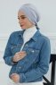 Ellie - Lysegrå Bomull Turban