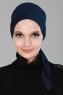 Felicia - Marineblå Bomull Turban