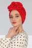 Kerstin - Rød Bomull Turban - Ayse Turban