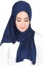 Sigrid - Marineblå Bumull Hijab - Ayse Turban