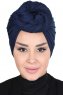 Sigrid - Marineblå Bumull Hijab - Ayse Turban