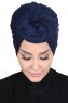Sigrid - Marineblå Bumull Hijab - Ayse Turban