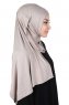 Sigrid - Taupe Bumull Hijab - Ayse Turban