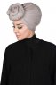 Sigrid - Taupe Bumull Hijab - Ayse Turban