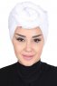 Sigrid - Hvit Bumull Hijab - Ayse Turban