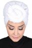 Sigrid - Hvit Bumull Hijab - Ayse Turban