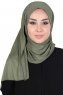 Sigrid - Khaki Bumull Hijab - Ayse Turban