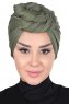 Sigrid - Khaki Bumull Hijab - Ayse Turban