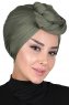 Sigrid - Khaki Bumull Hijab - Ayse Turban
