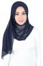 Joline - Marineblå Premium Chiffon Hijab